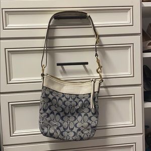 Denim coach bag